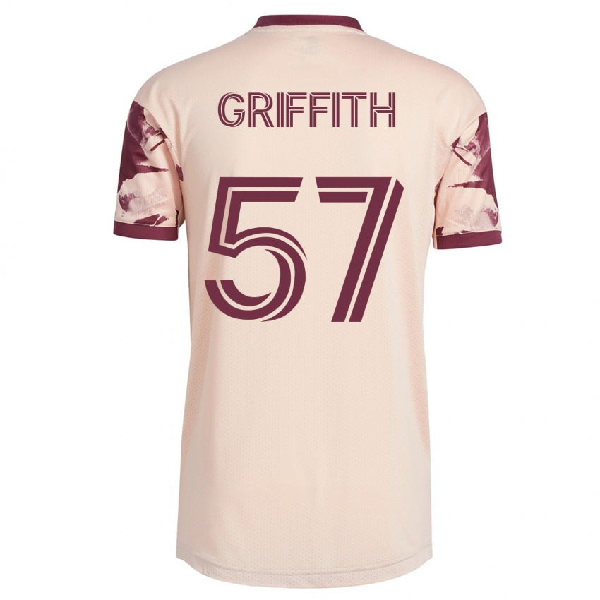 Kinder Víctor Griffith #57 Cremefarben Auswärtstrikot Trikot 2023/24 T-Shirt Schweiz