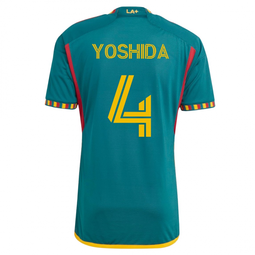 Kinder Maya Yoshida #4 Grün Auswärtstrikot Trikot 2023/24 T-Shirt Schweiz