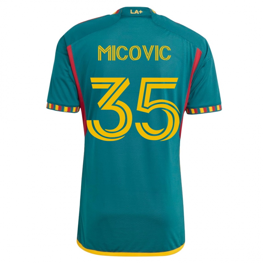Kinder Novak Micovic #35 Grün Auswärtstrikot Trikot 2023/24 T-Shirt Schweiz