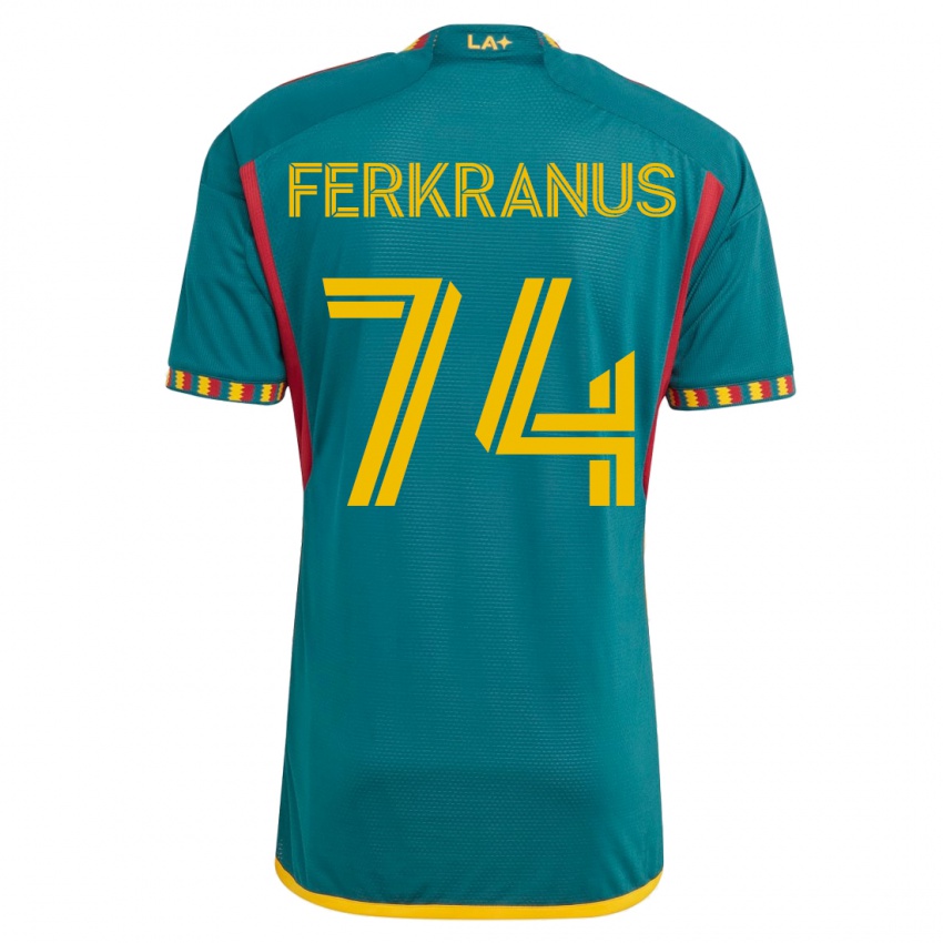 Kinder Marcus Ferkranus #74 Grün Auswärtstrikot Trikot 2023/24 T-Shirt Schweiz