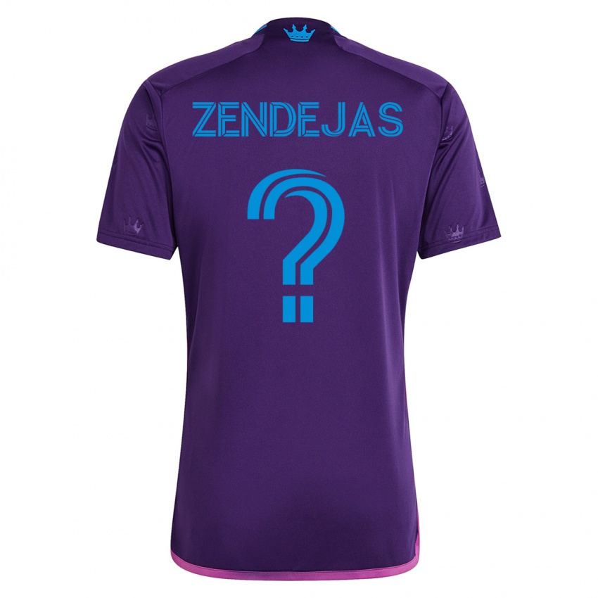 Kinder Adrián Zendejas #0 Violett Auswärtstrikot Trikot 2023/24 T-Shirt Schweiz