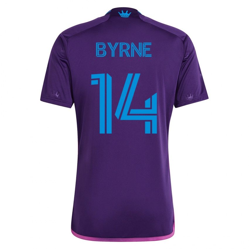 Kinder Nathan Byrne #14 Violett Auswärtstrikot Trikot 2023/24 T-Shirt Schweiz