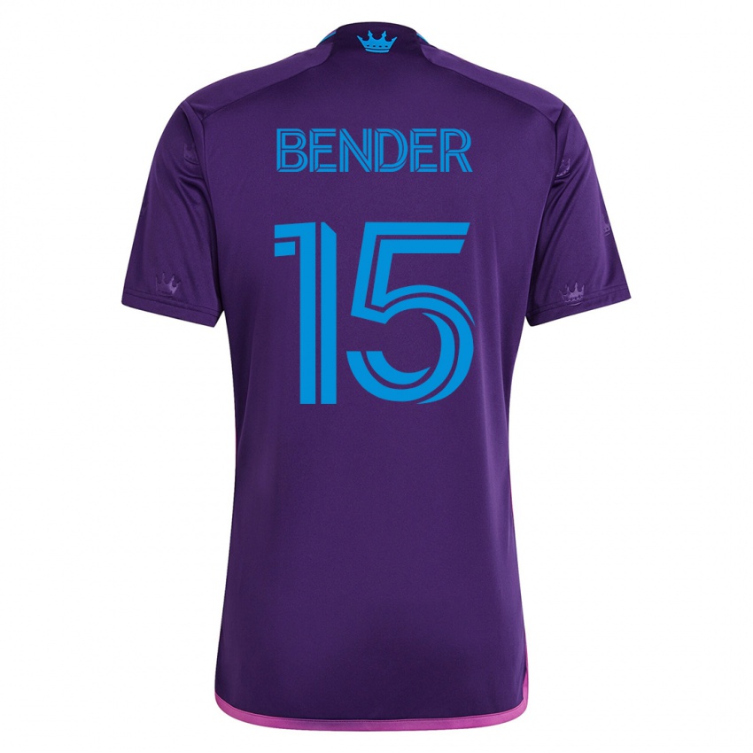 Kinder Ben Bender #15 Violett Auswärtstrikot Trikot 2023/24 T-Shirt Schweiz