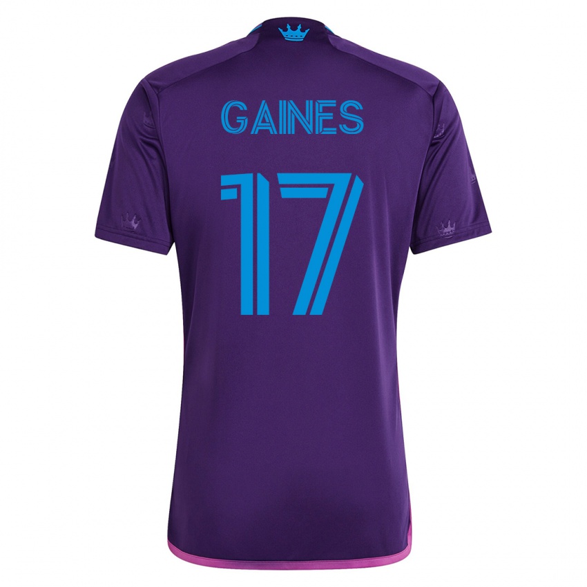 Kinder Mckinze Gaines #17 Violett Auswärtstrikot Trikot 2023/24 T-Shirt Schweiz