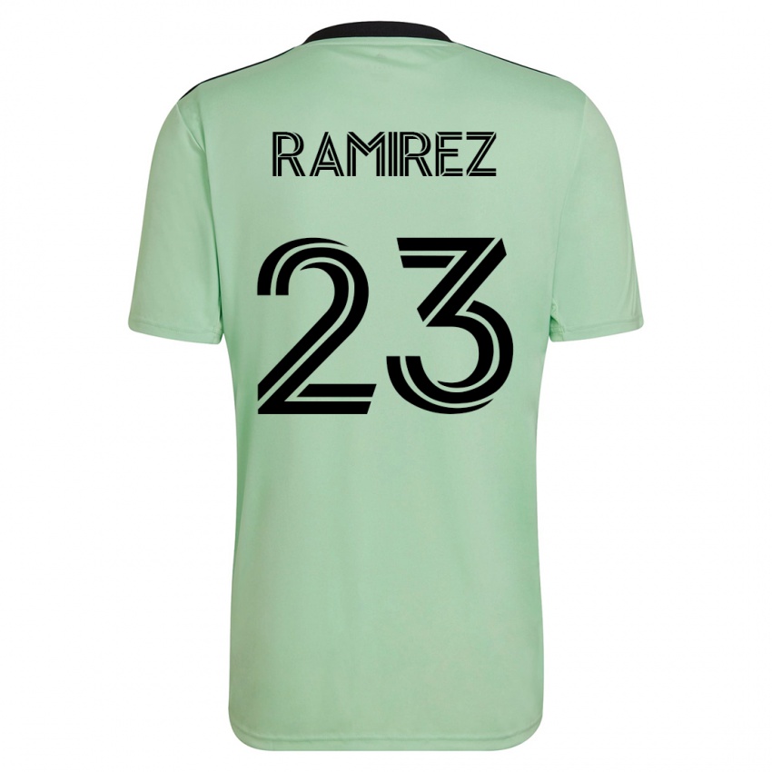 Kinder Alonso Ramírez #23 Hellgrün Auswärtstrikot Trikot 2023/24 T-Shirt Schweiz