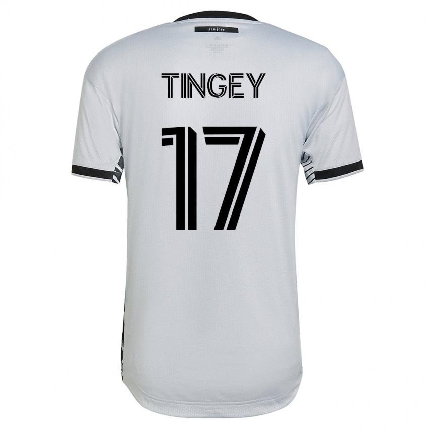 Kinder Keegan Tingey #17 Weiß Auswärtstrikot Trikot 2023/24 T-Shirt Schweiz