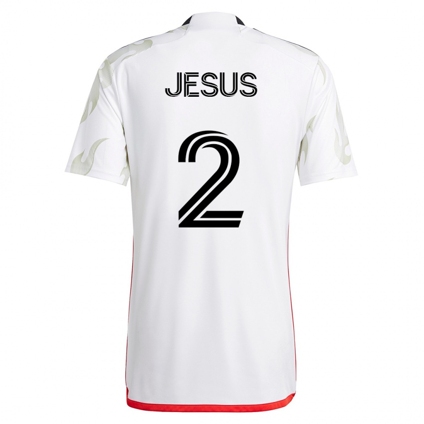 Kinder Geovane Jesus #2 Weiß Auswärtstrikot Trikot 2023/24 T-Shirt Schweiz