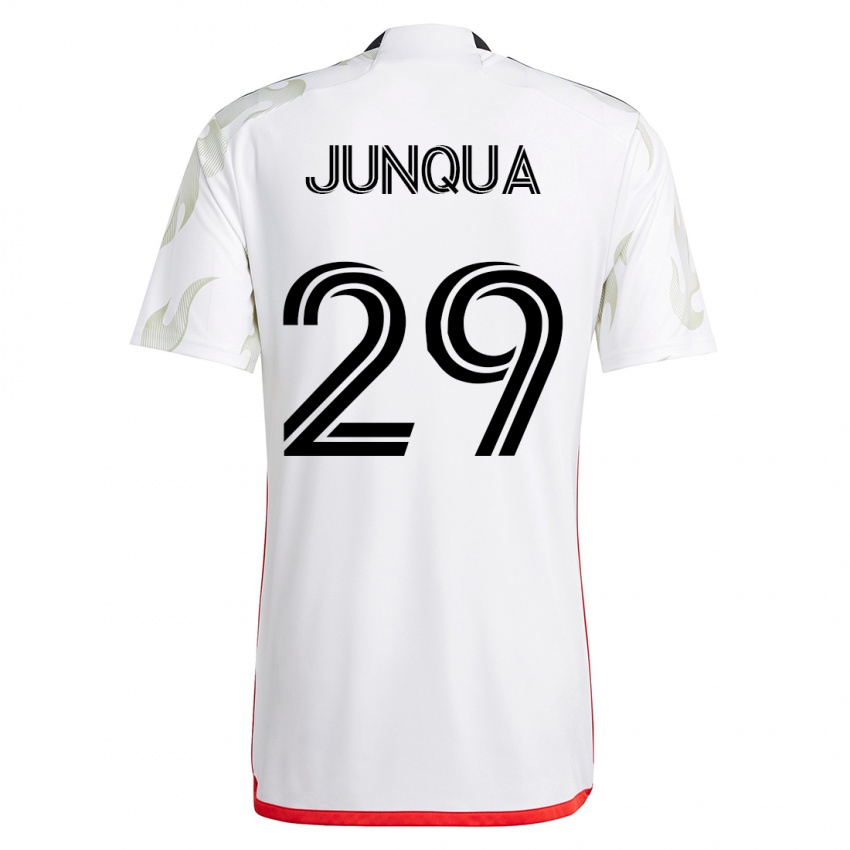 Kinder Sam Junqua #29 Weiß Auswärtstrikot Trikot 2023/24 T-Shirt Schweiz
