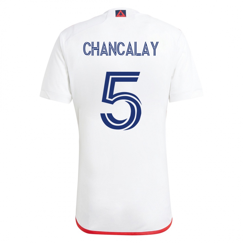 Kinder Tomás Chancalay #5 Weiß Rot Auswärtstrikot Trikot 2023/24 T-Shirt Schweiz