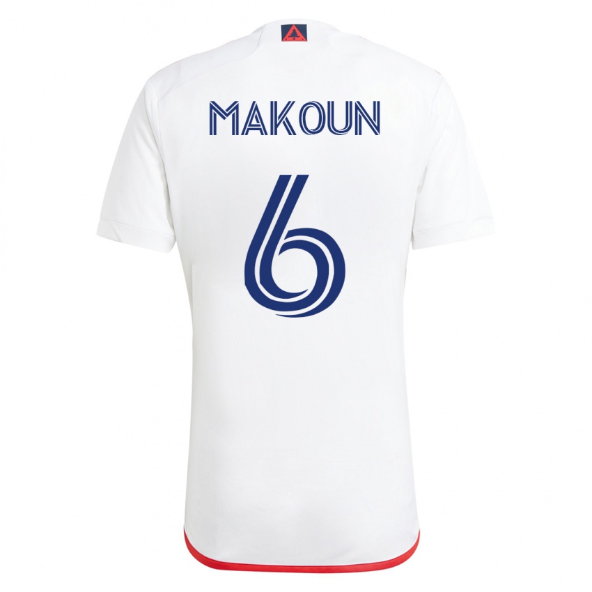 Kinder Christian Makoun #6 Weiß Rot Auswärtstrikot Trikot 2023/24 T-Shirt Schweiz