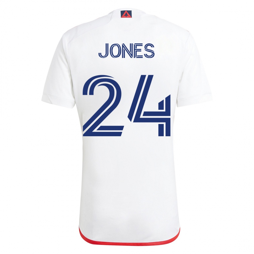 Kinder Dejuan Jones #24 Weiß Rot Auswärtstrikot Trikot 2023/24 T-Shirt Schweiz