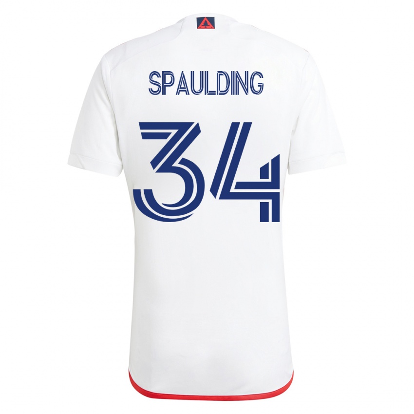 Kinder Ryan Spaulding #34 Weiß Rot Auswärtstrikot Trikot 2023/24 T-Shirt Schweiz