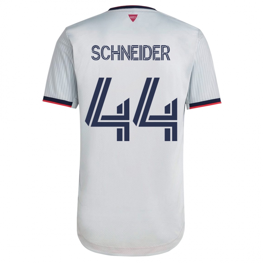 Kinder Max Schneider #44 Weiß Auswärtstrikot Trikot 2023/24 T-Shirt Schweiz