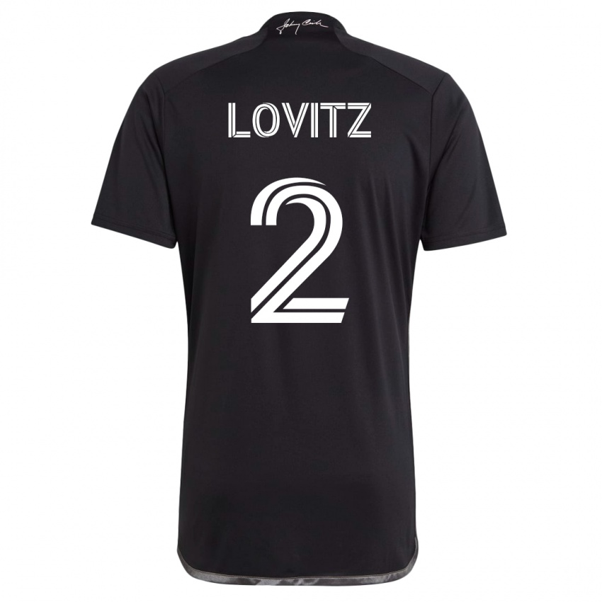Kinder Daniel Lovitz #2 Schwarz Auswärtstrikot Trikot 2023/24 T-Shirt Schweiz
