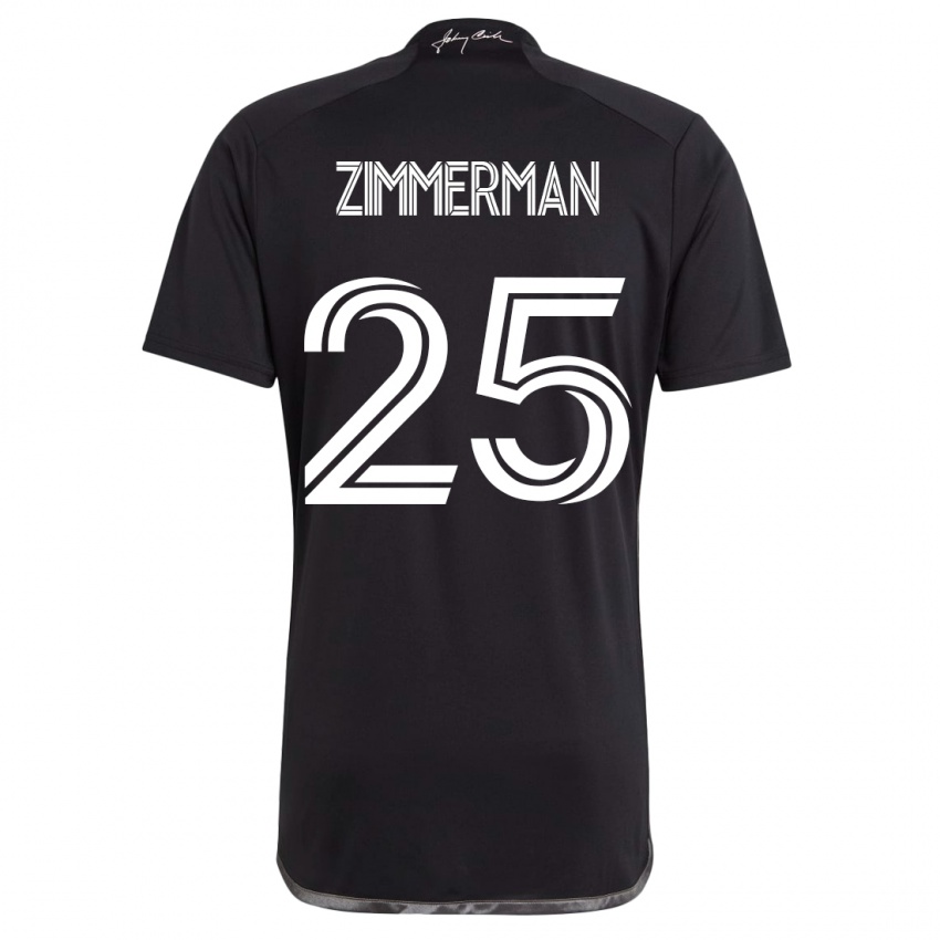 Kinder Walker Zimmerman #25 Schwarz Auswärtstrikot Trikot 2023/24 T-Shirt Schweiz