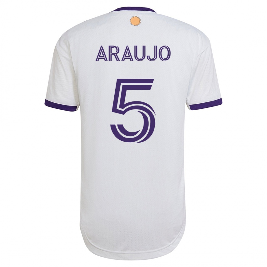 Kinder César Araújo #5 Weiß Auswärtstrikot Trikot 2023/24 T-Shirt Schweiz