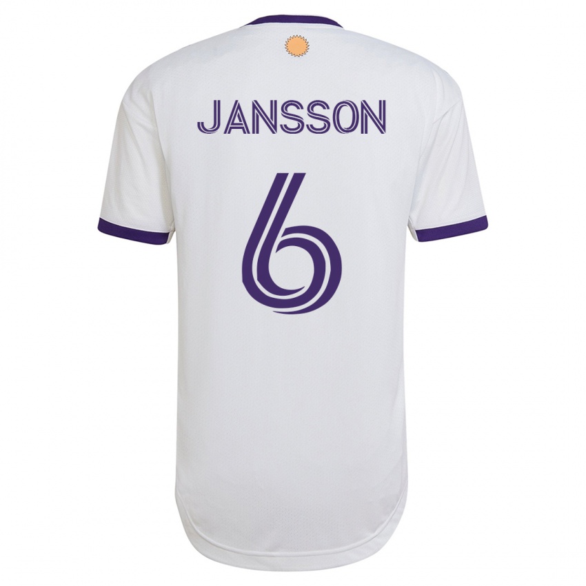 Kinder Robin Jansson #6 Weiß Auswärtstrikot Trikot 2023/24 T-Shirt Schweiz