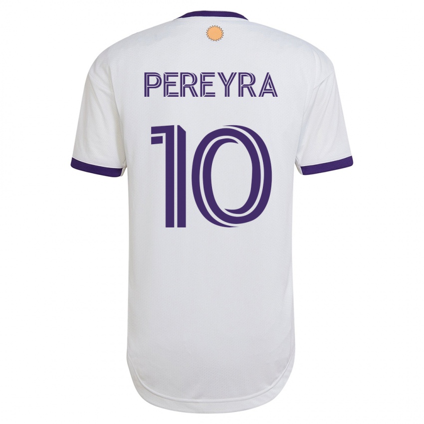 Kinder Mauricio Pereyra #10 Weiß Auswärtstrikot Trikot 2023/24 T-Shirt Schweiz