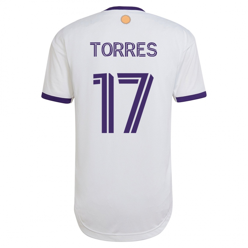 Kinder Facundo Torres #17 Weiß Auswärtstrikot Trikot 2023/24 T-Shirt Schweiz