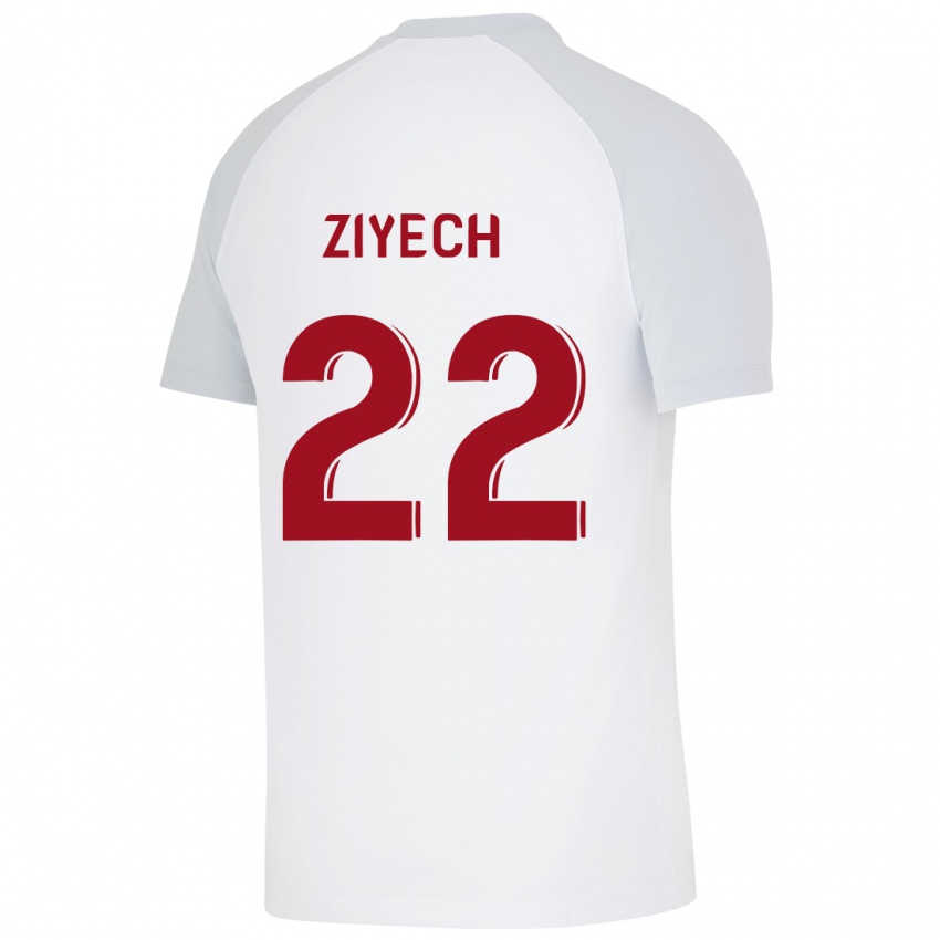 Kinder Hakim Ziyech #22 Weiß Auswärtstrikot Trikot 2023/24 T-Shirt Schweiz