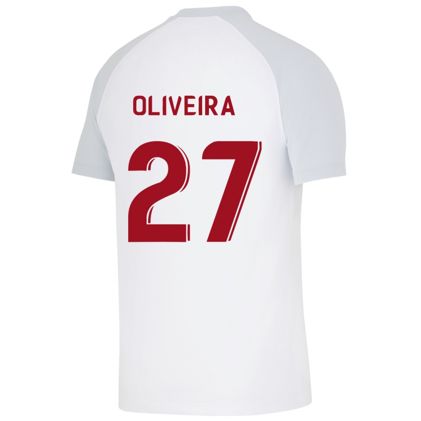 Kinder Sergio Oliveira #27 Weiß Auswärtstrikot Trikot 2023/24 T-Shirt Schweiz