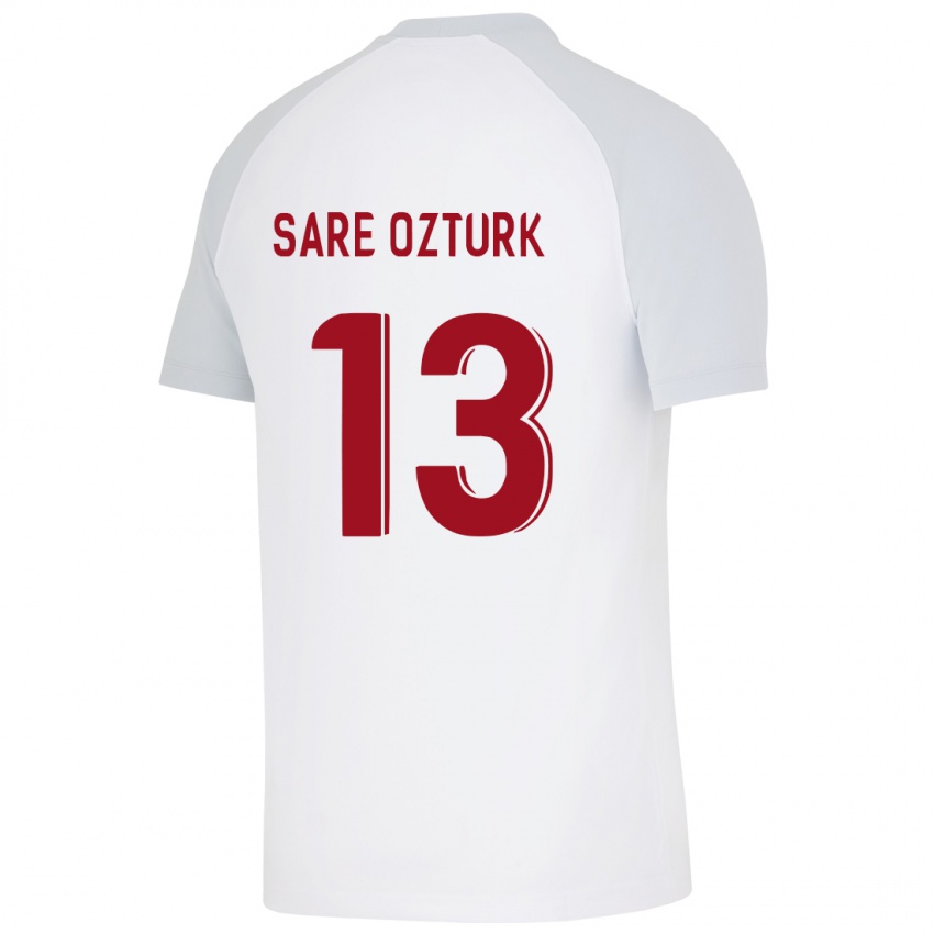 Kinder Fatma Sare Öztürk #13 Weiß Auswärtstrikot Trikot 2023/24 T-Shirt Schweiz