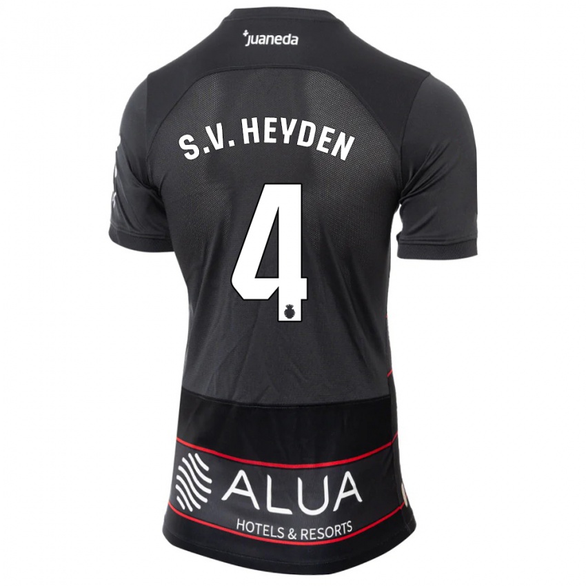 Kinder Siebe Van Der Heyden #4 Schwarz Auswärtstrikot Trikot 2023/24 T-Shirt Schweiz