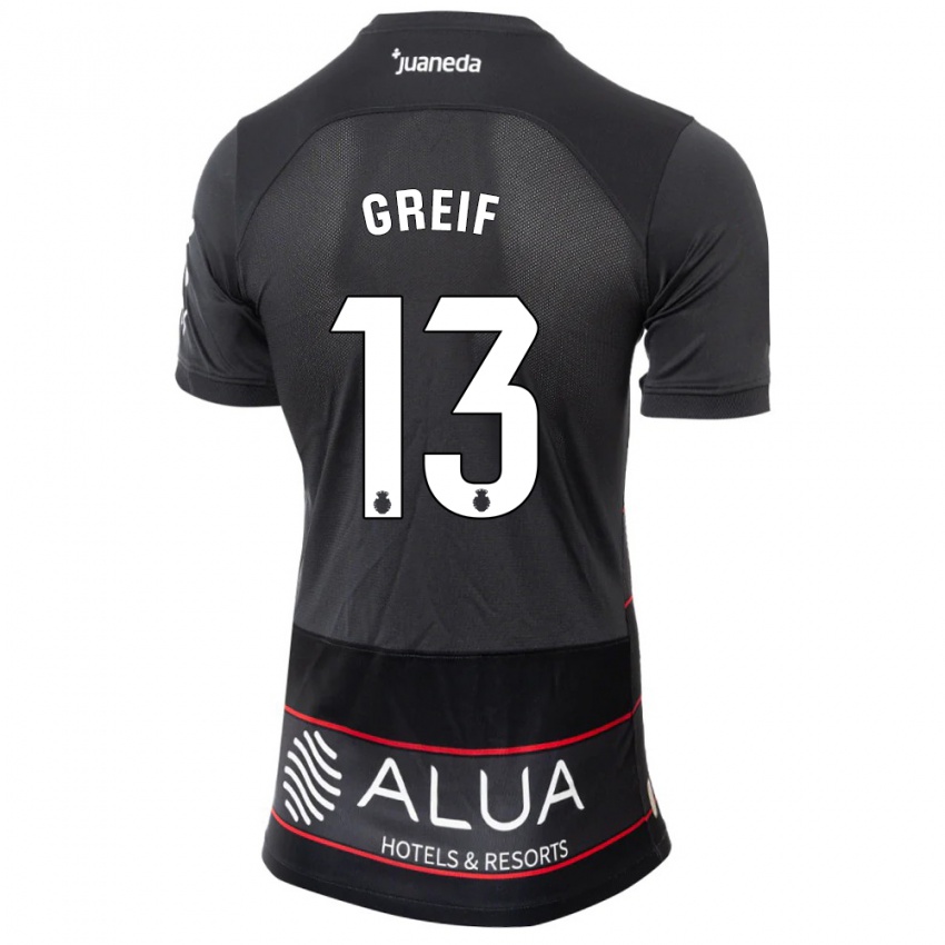 Kinder Dominik Greif #13 Schwarz Auswärtstrikot Trikot 2023/24 T-Shirt Schweiz