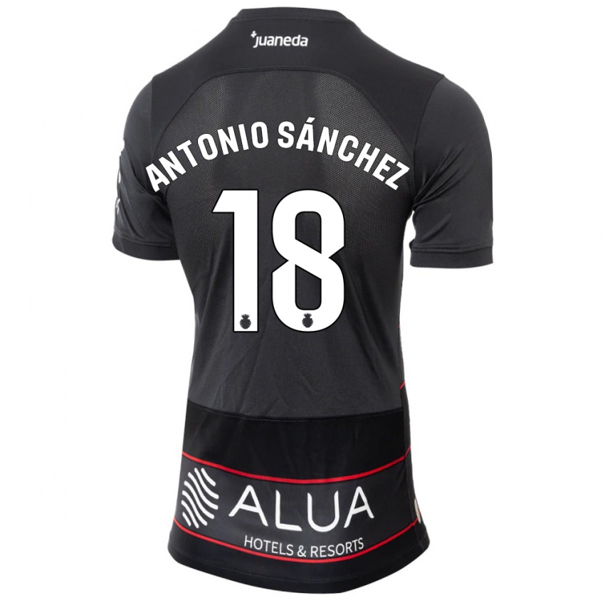 Kinder Antonio Sánchez #18 Schwarz Auswärtstrikot Trikot 2023/24 T-Shirt Schweiz