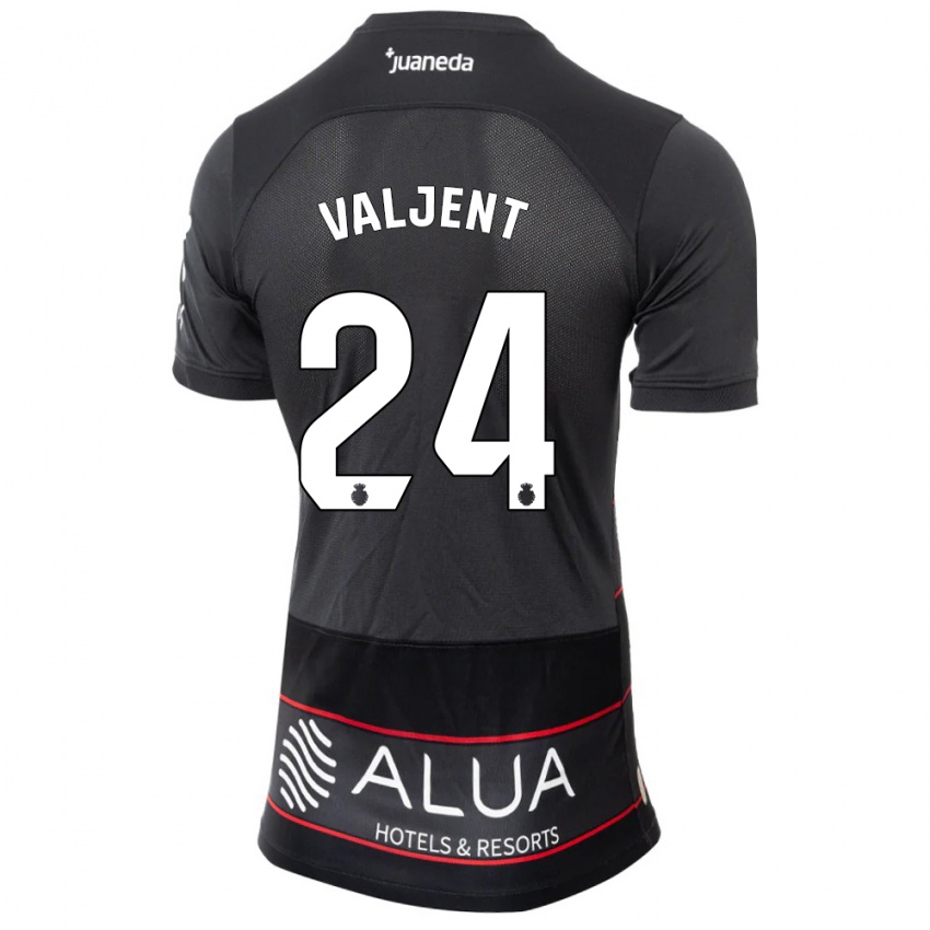 Kinder Martin Valjent #24 Schwarz Auswärtstrikot Trikot 2023/24 T-Shirt Schweiz