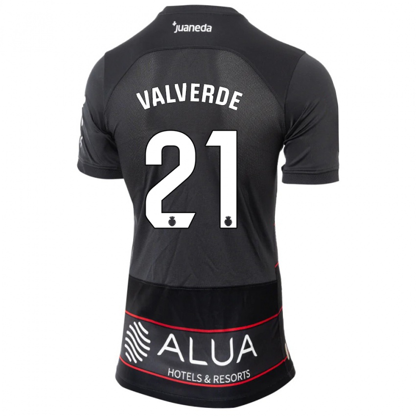 Kinder David Valverde #21 Schwarz Auswärtstrikot Trikot 2023/24 T-Shirt Schweiz