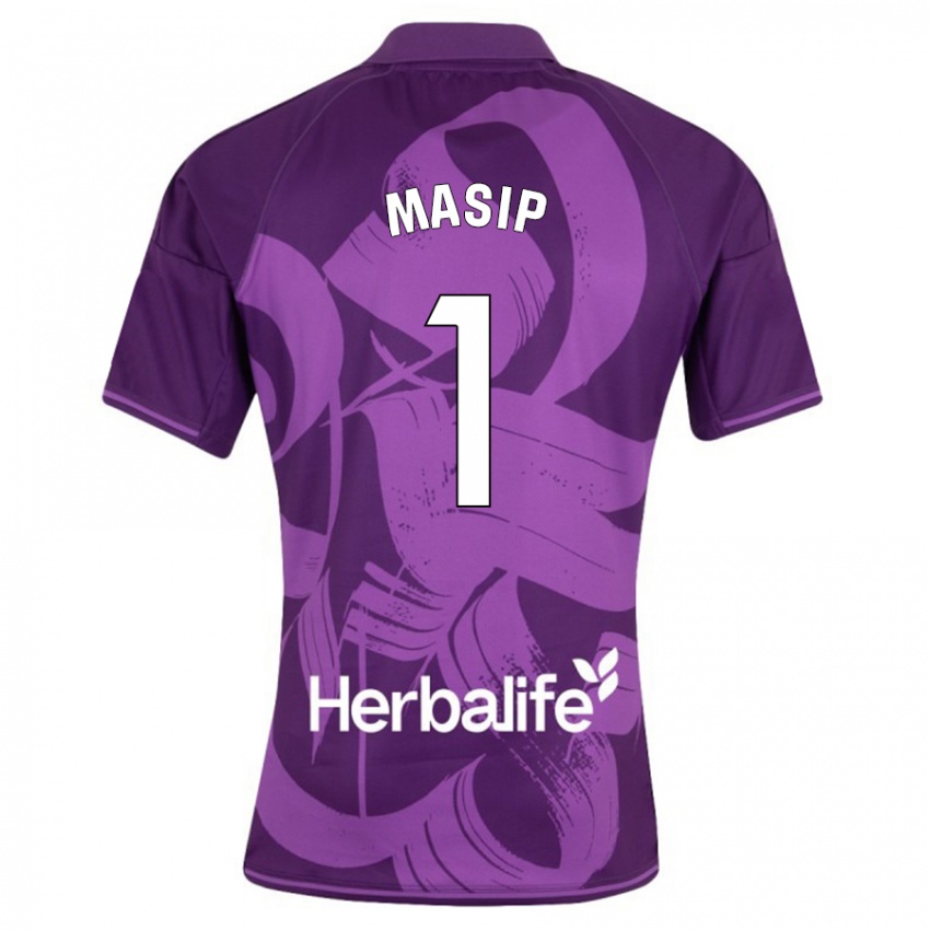 Kinder Jordi Masip #1 Violett Auswärtstrikot Trikot 2023/24 T-Shirt Schweiz