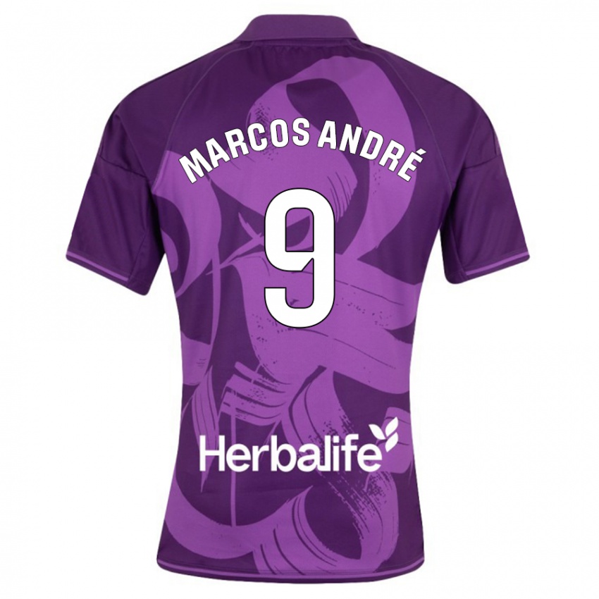 Kinder Marcos André #9 Violett Auswärtstrikot Trikot 2023/24 T-Shirt Schweiz