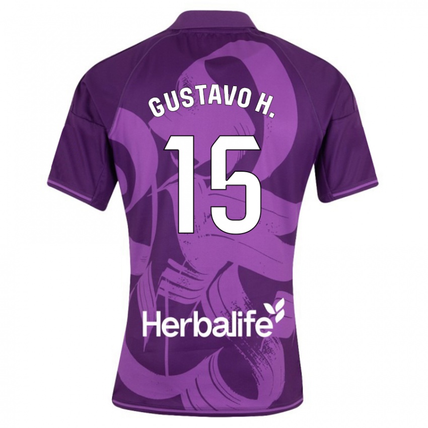 Kinder Gustavo Henrique #15 Violett Auswärtstrikot Trikot 2023/24 T-Shirt Schweiz