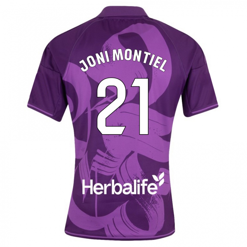 Kinder Joni Montiel #21 Violett Auswärtstrikot Trikot 2023/24 T-Shirt Schweiz