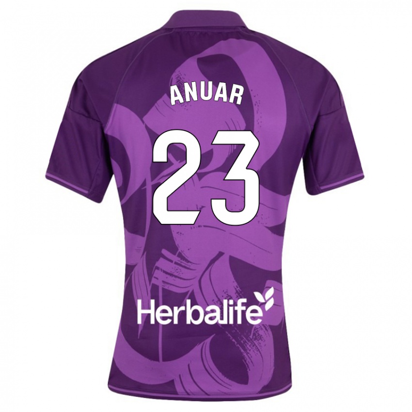 Kinder Anuar #23 Violett Auswärtstrikot Trikot 2023/24 T-Shirt Schweiz