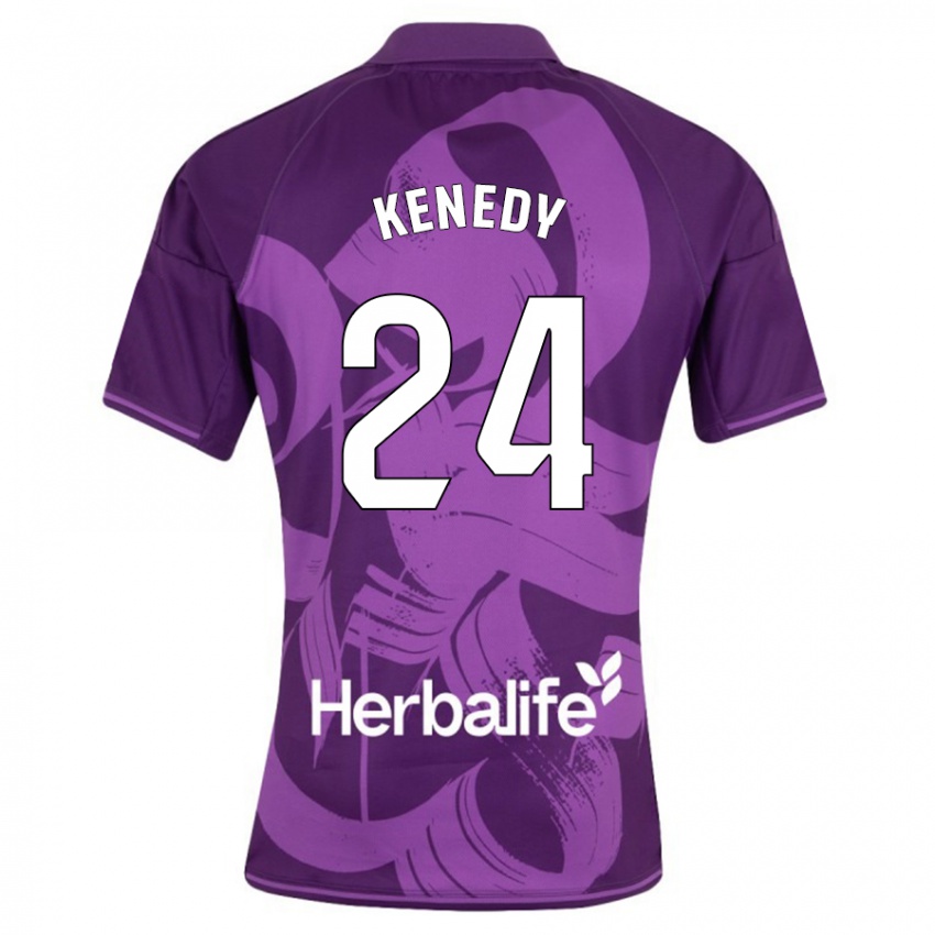 Kinder Kenedy #24 Violett Auswärtstrikot Trikot 2023/24 T-Shirt Schweiz