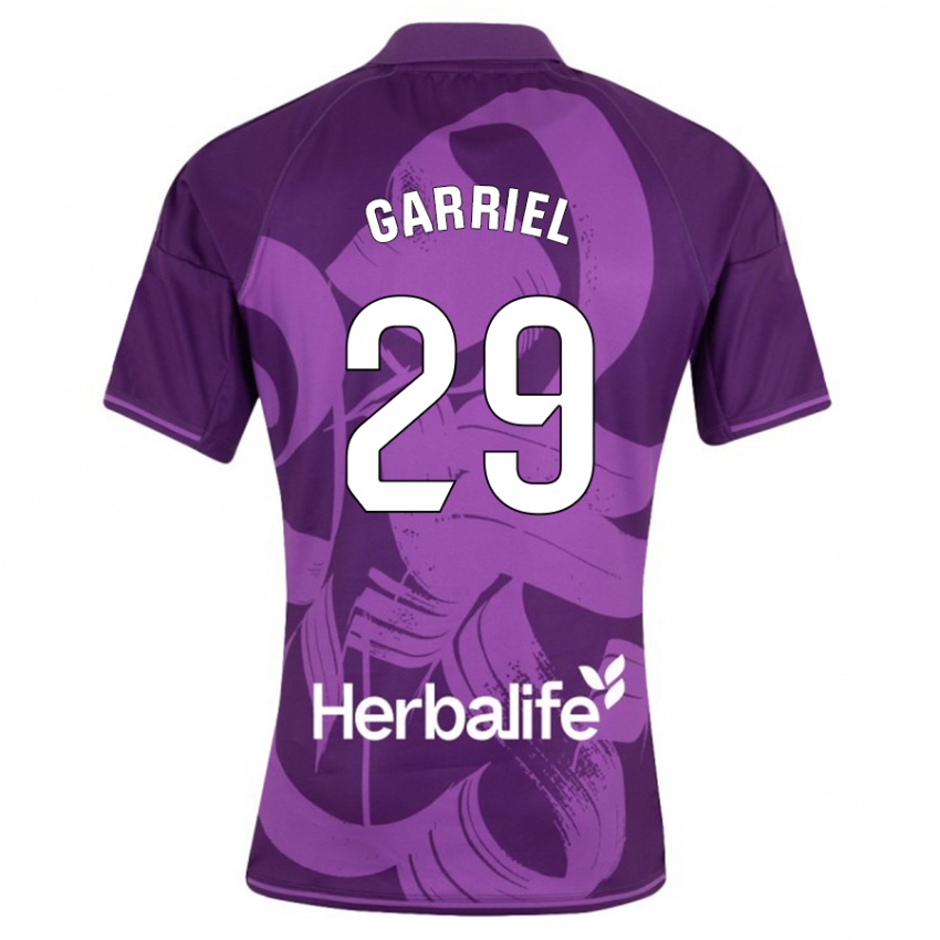 Kinder Iván Garriel #29 Violett Auswärtstrikot Trikot 2023/24 T-Shirt Schweiz