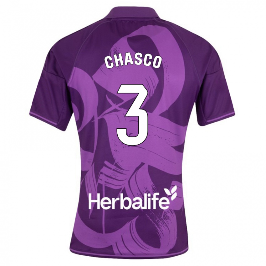 Kinder Raúl Chasco #3 Violett Auswärtstrikot Trikot 2023/24 T-Shirt Schweiz