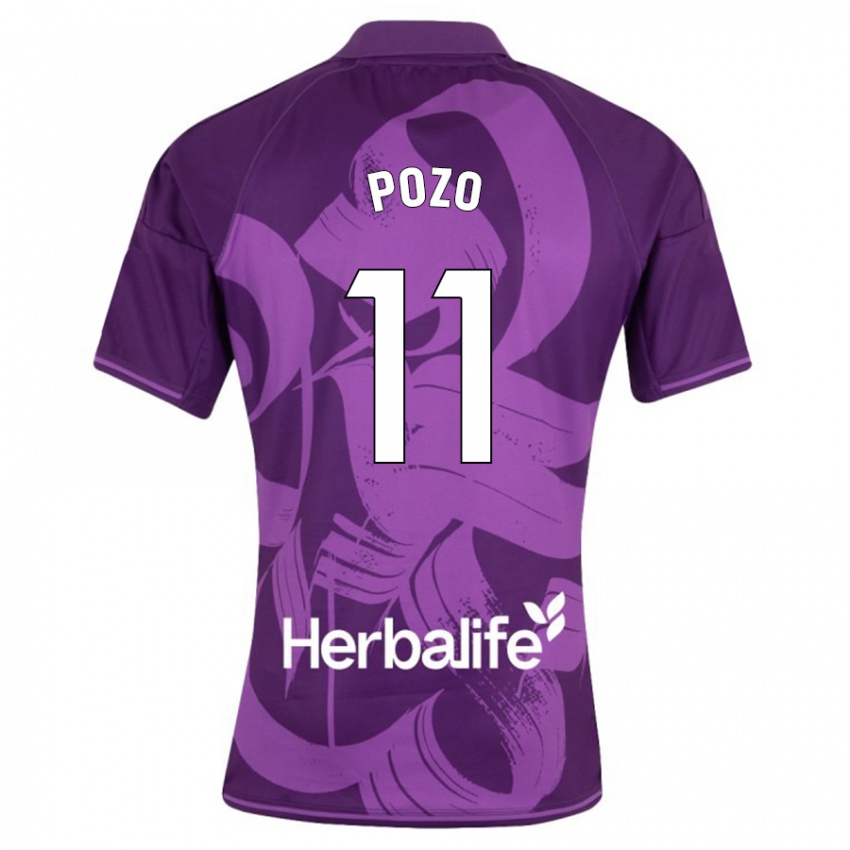 Kinder Manuel Pozo #11 Violett Auswärtstrikot Trikot 2023/24 T-Shirt Schweiz