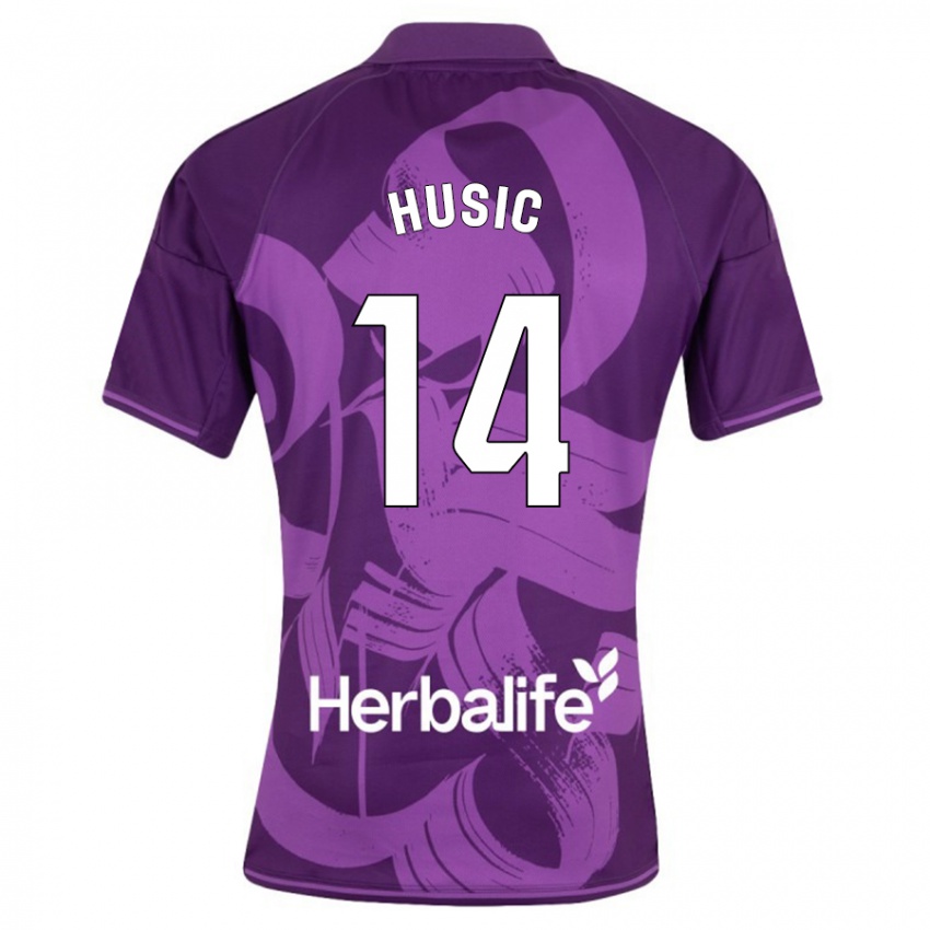 Kinder Salih Husic #14 Violett Auswärtstrikot Trikot 2023/24 T-Shirt Schweiz