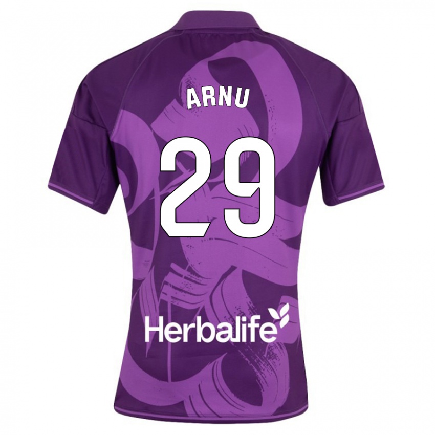 Kinder Adrián Arnu #29 Violett Auswärtstrikot Trikot 2023/24 T-Shirt Schweiz