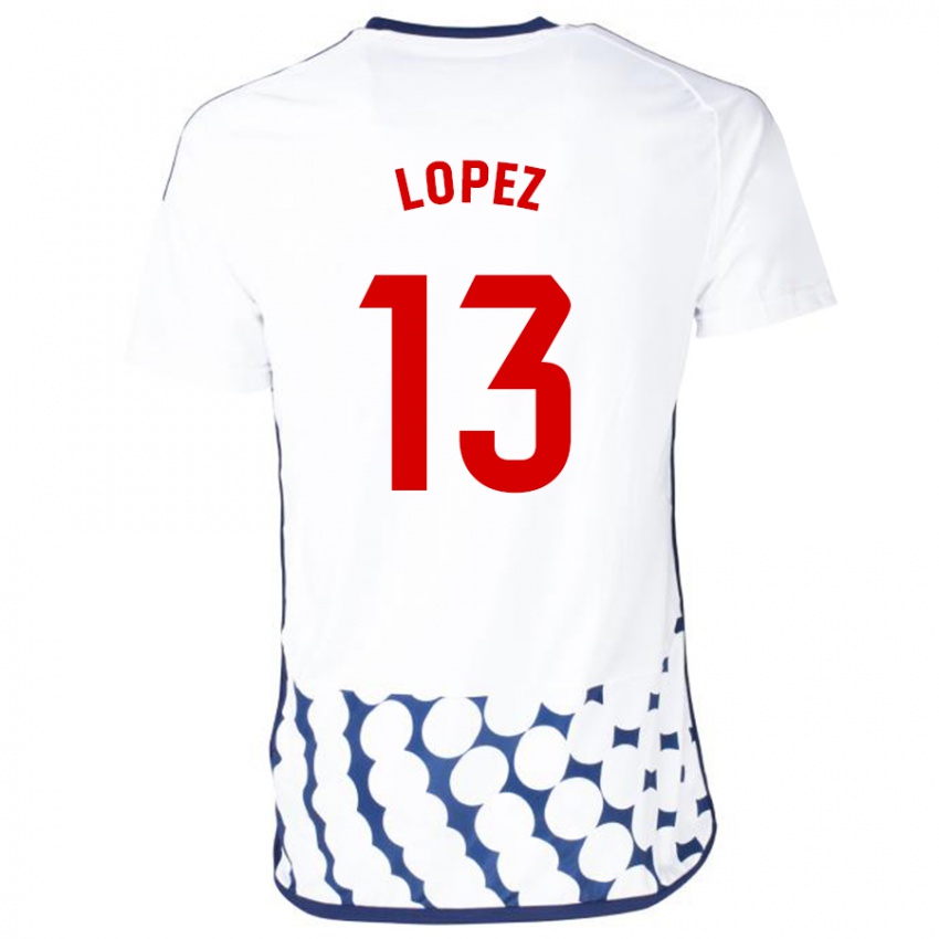 Kinder Luis López #13 Weiß Auswärtstrikot Trikot 2023/24 T-Shirt Schweiz