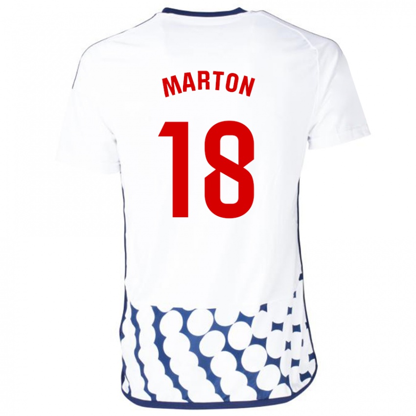 Kinder Javier Martón #18 Weiß Auswärtstrikot Trikot 2023/24 T-Shirt Schweiz