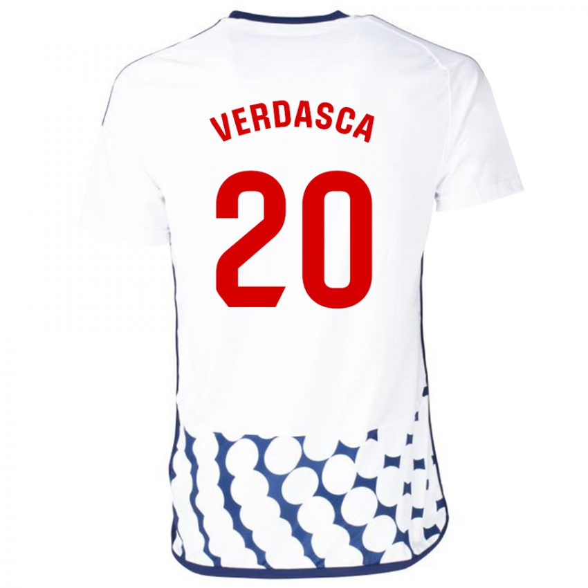 Kinder Diogo Verdasca #20 Weiß Auswärtstrikot Trikot 2023/24 T-Shirt Schweiz