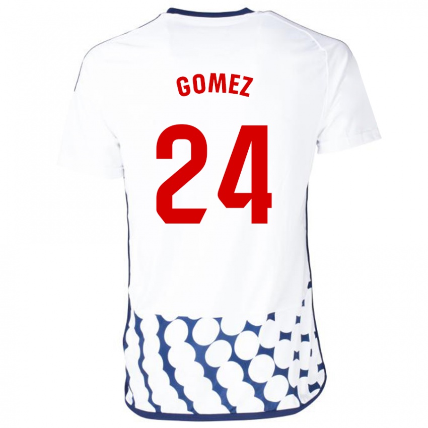 Kinder Jonathan Gómez #24 Weiß Auswärtstrikot Trikot 2023/24 T-Shirt Schweiz