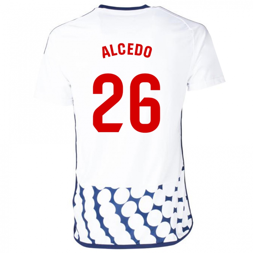 Kinder Juan María Alcedo #26 Weiß Auswärtstrikot Trikot 2023/24 T-Shirt Schweiz