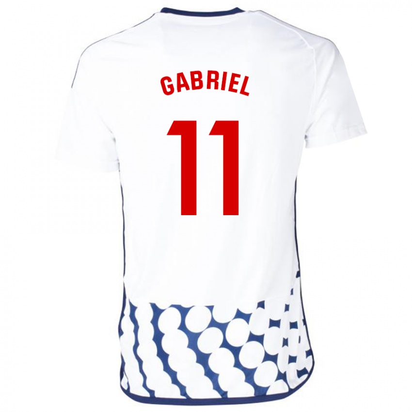 Kinder Sergio Gabriel #11 Weiß Auswärtstrikot Trikot 2023/24 T-Shirt Schweiz