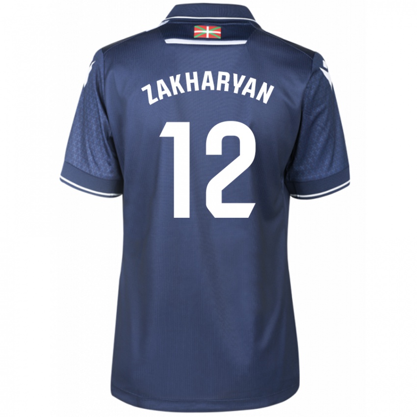 Kinder Arsen Zakharyan #12 Marine Auswärtstrikot Trikot 2023/24 T-Shirt Schweiz