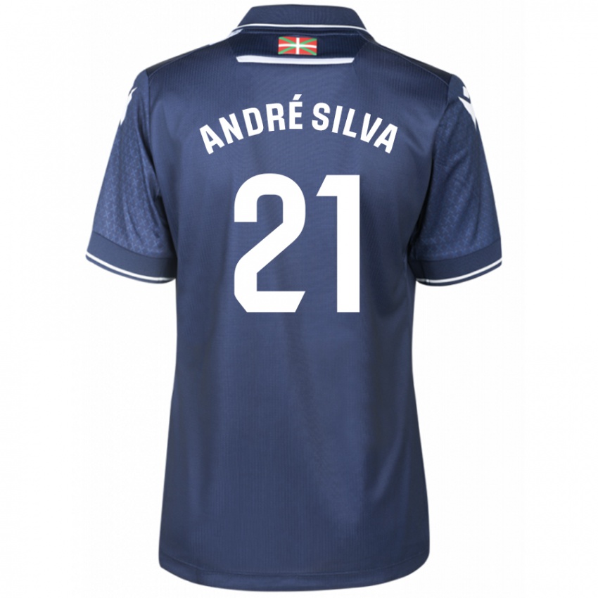 Kinder Andre Silva #21 Marine Auswärtstrikot Trikot 2023/24 T-Shirt Schweiz
